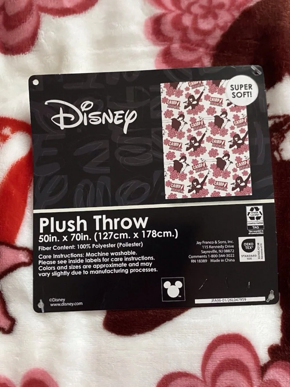 Disney Camp Rock Super Soft Plush Throw Blanket 50” X 70” Retro NEW